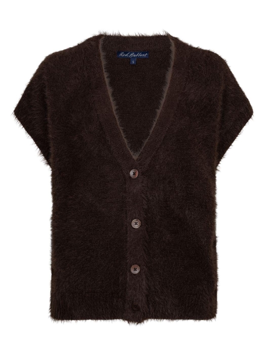 Red Button Sleeveless fuzzy 59 Espresso