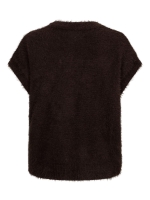 Red Button Sleeveless fuzzy 59 Espresso