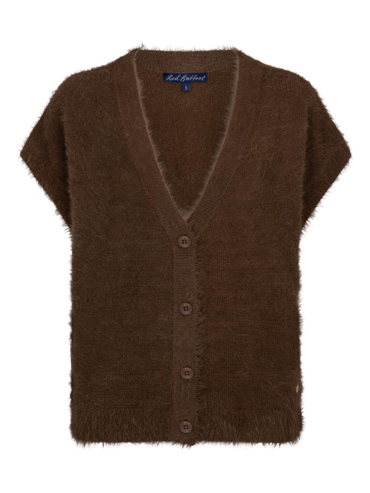Red Button Sleeveless fuzzy 737 Praline