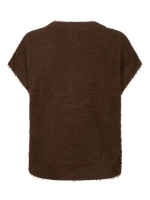 Red Button Sleeveless fuzzy 737 Praline