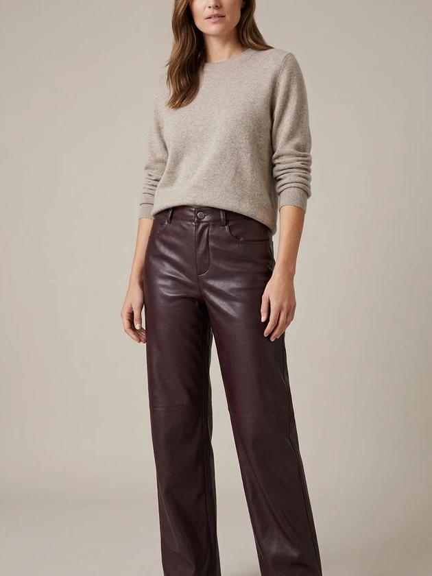 Red Button Colette faux leather L33 344 Burgundy