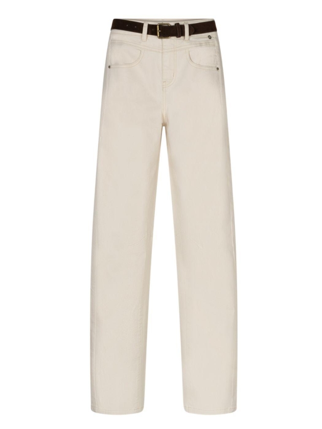 Red Button Korine & belt washed twill ecru 71 Ecru