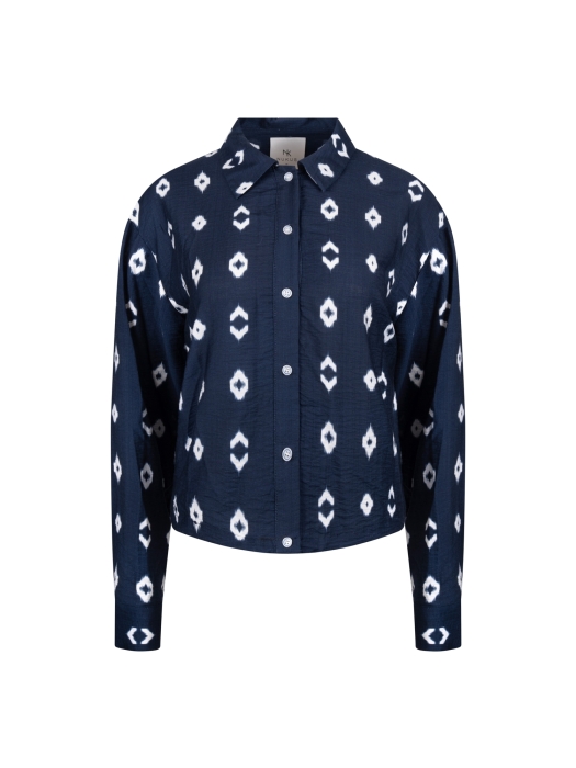 NUKUS Newport Blouse 70 navy