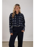 NUKUS Newport Blouse 70 navy