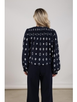NUKUS Newport Blouse 70 navy