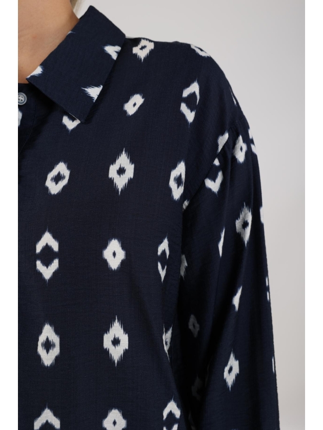 NUKUS Newport Blouse 70 navy