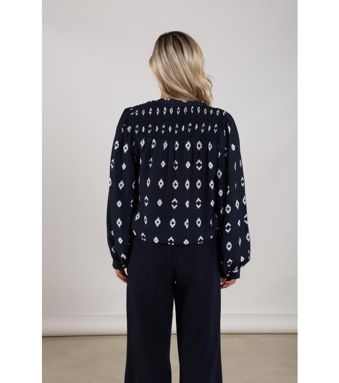 NUKUS Newport Blouse 70 navy
