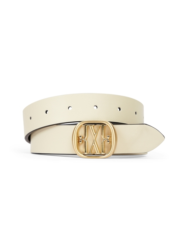 Josh V PERRI belt 614 creme white black