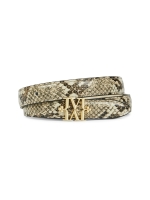 Josh V DORISSA snake print belt 626 snake creme white