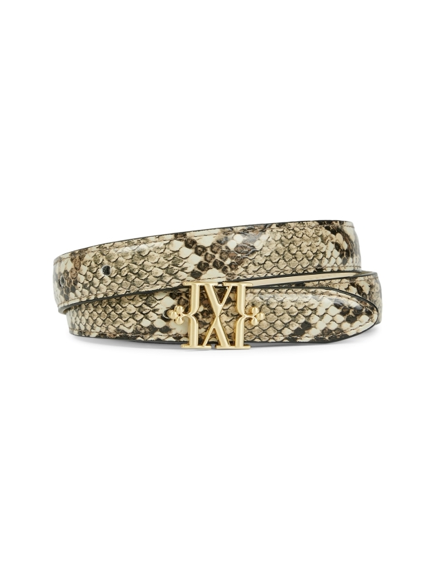Josh V DORISSA snake print belt 626 snake creme white