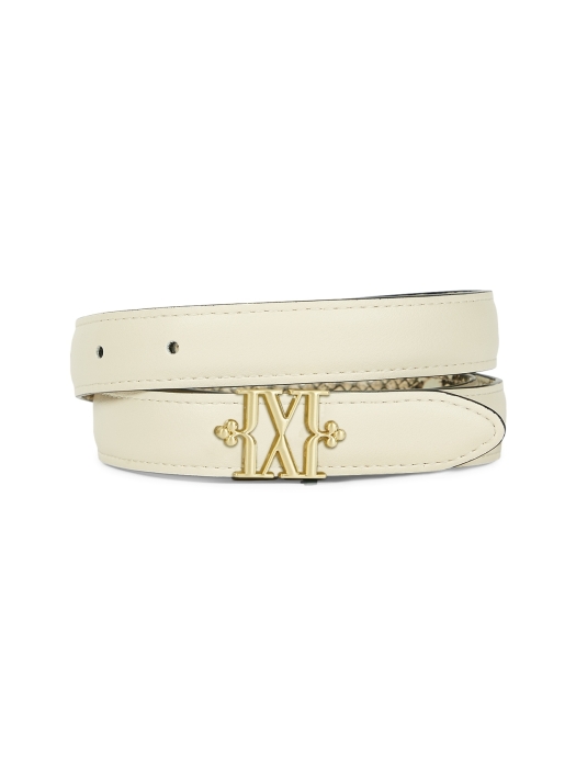 Josh V DORISSA snake print belt 626 snake creme white
