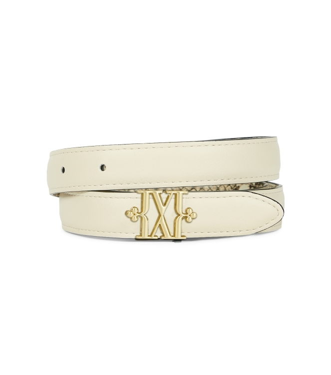 Josh V DORISSA snake print belt 626 snake creme white