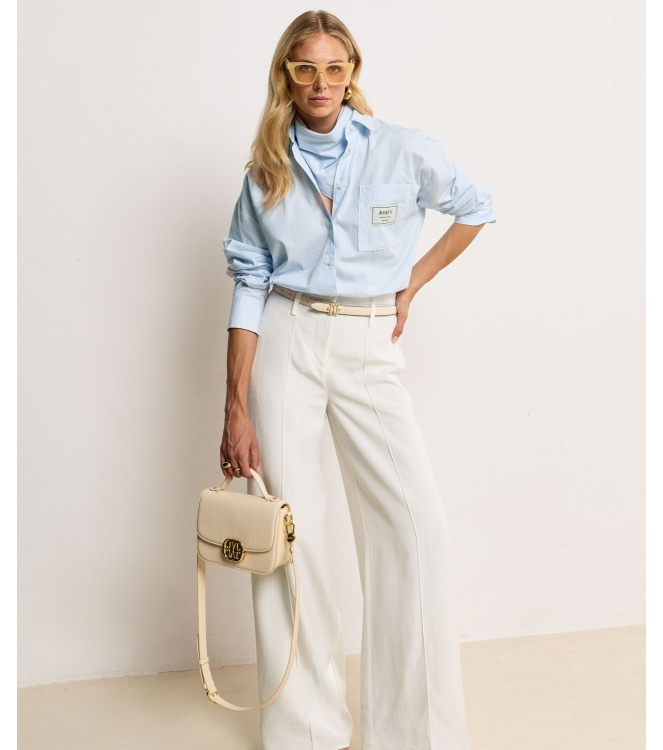 Josh V DORISSA snake print belt 626 snake creme white