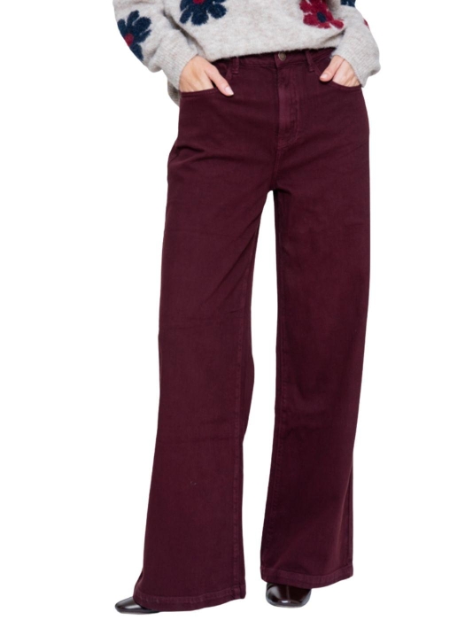 Geisha Jeans wide 000480 Burgundy