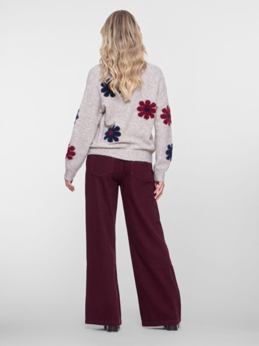 Geisha Jeans wide 000480 Burgundy