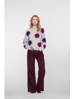 Geisha Jeans wide 000480 Burgundy