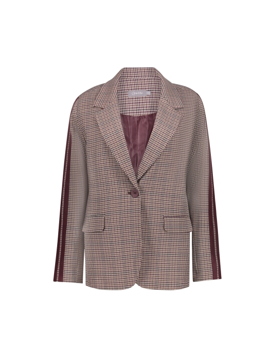 Geisha Blazer check + tape 000480 Burgundy