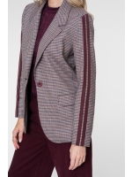 Geisha Blazer check + tape 000480 Burgundy
