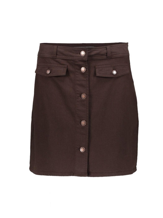 Geisha Jeans skirt buttons 000775 Brown