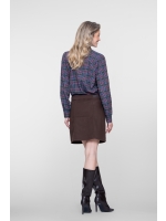 Geisha Jeans skirt buttons 000775 Brown