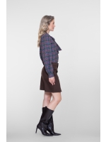 Geisha Jeans skirt buttons 000775 Brown