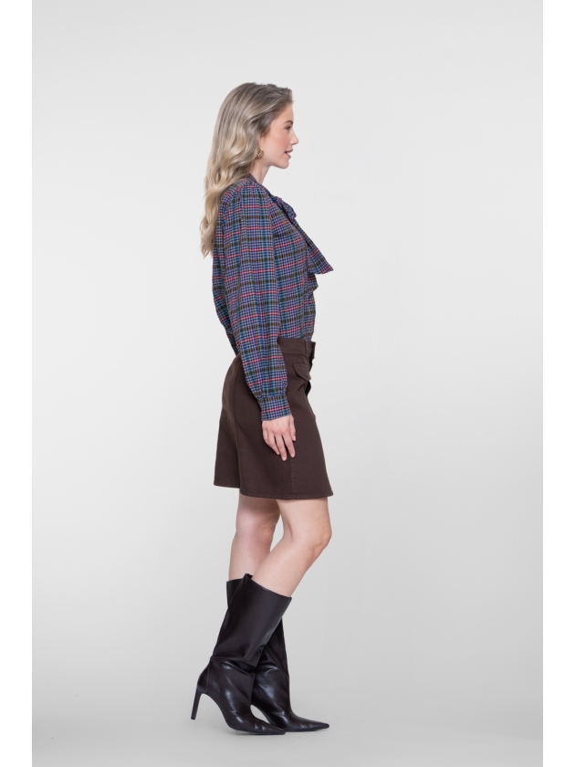 Geisha Jeans skirt buttons 000775 Brown