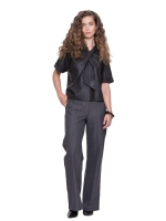 Geisha Pants pinstripe + tape 000775 Brown