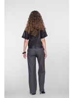 Geisha Pants pinstripe + tape 000775 Brown