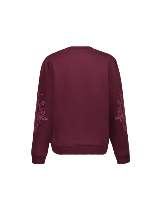 Geisha Sweat sleeve embroidery 000480 Burgundy