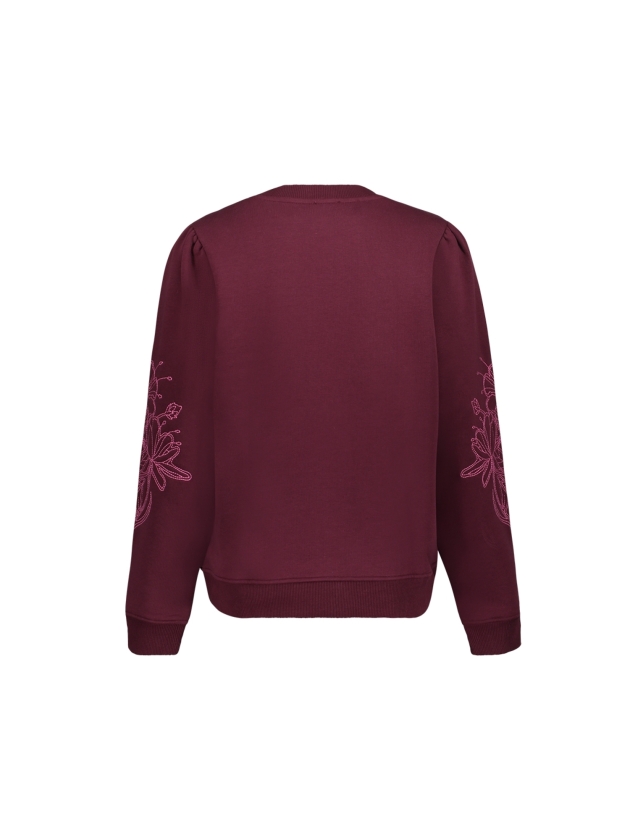 Geisha Sweat sleeve embroidery 000480 Burgundy