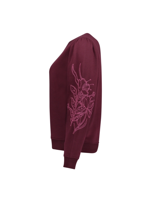 Geisha Sweat sleeve embroidery 000480 Burgundy