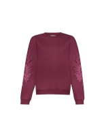 Geisha Sweat sleeve embroidery 000480 Burgundy