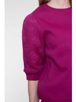 Geisha Sweat short sleeve embr. 000449 Cyclame