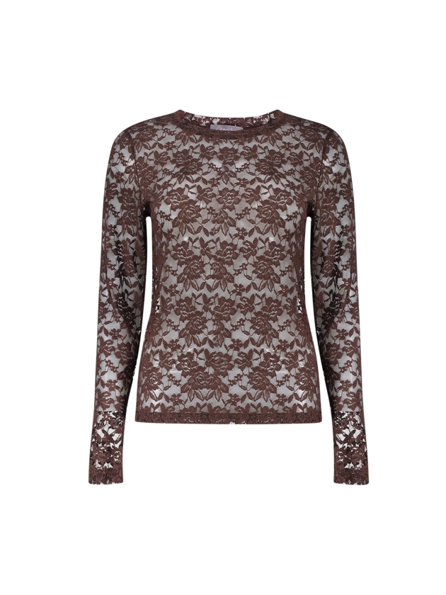 Geisha Top lace 000775 Brown