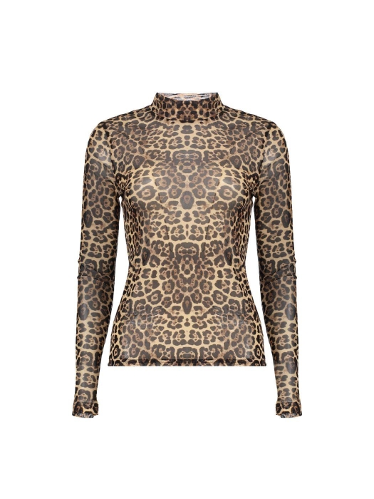Geisha Top mesh turtle leopard 000720 Sand