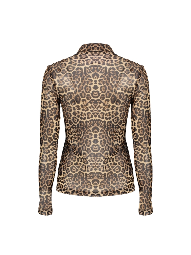Geisha Top mesh turtle leopard 000720 Sand