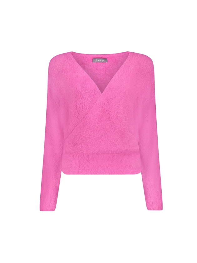 Geisha Cross over hairy top 000445 Fuchsia