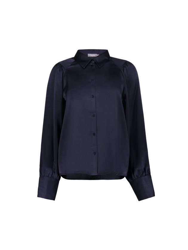 Geisha Blouse shiny 00675 Navy