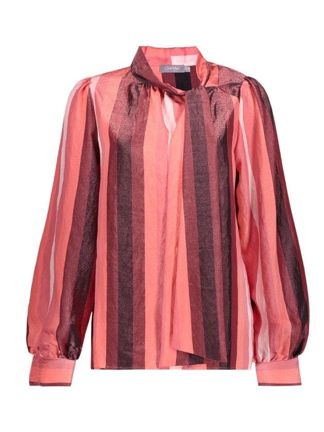 Geisha Blouse stripes 00420 Pink