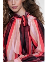Geisha Blouse stripes 00420 Pink