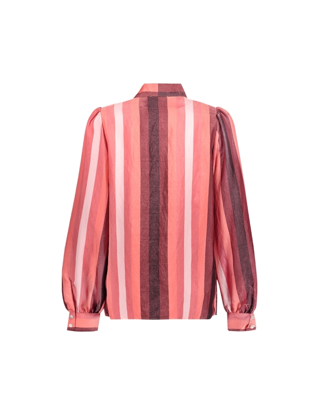 Geisha Blouse stripes 00420 Pink