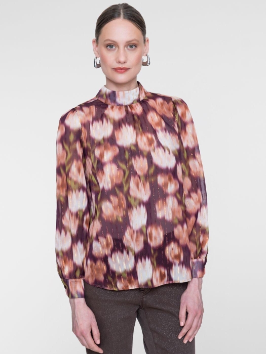 Geisha blouse 000430 Cassis