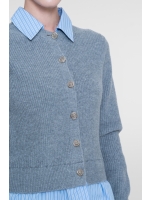 Geisha Cadigan with stripe 00900 Grey mel