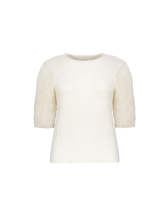 Geisha Pullover hairy shortsleeves 000010 Offwhite