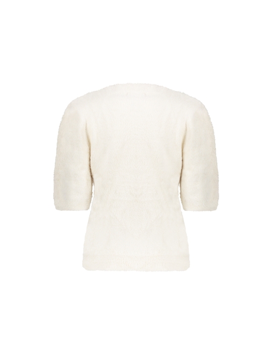 Geisha Pullover hairy shortsleeves 000010 Offwhite