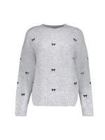 Geisha Pullover embro bowtie 000925 Grey