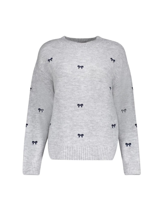 Geisha Pullover embro bowtie 000925 Grey