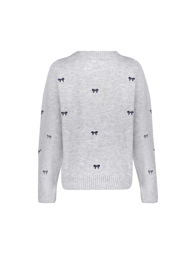 Geisha Pullover embro bowtie 000925 Grey