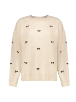 Geisha Pullover embro bowtie 000720 Sand