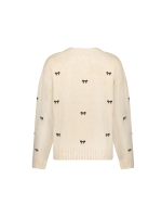 Geisha Pullover embro bowtie 000720 Sand